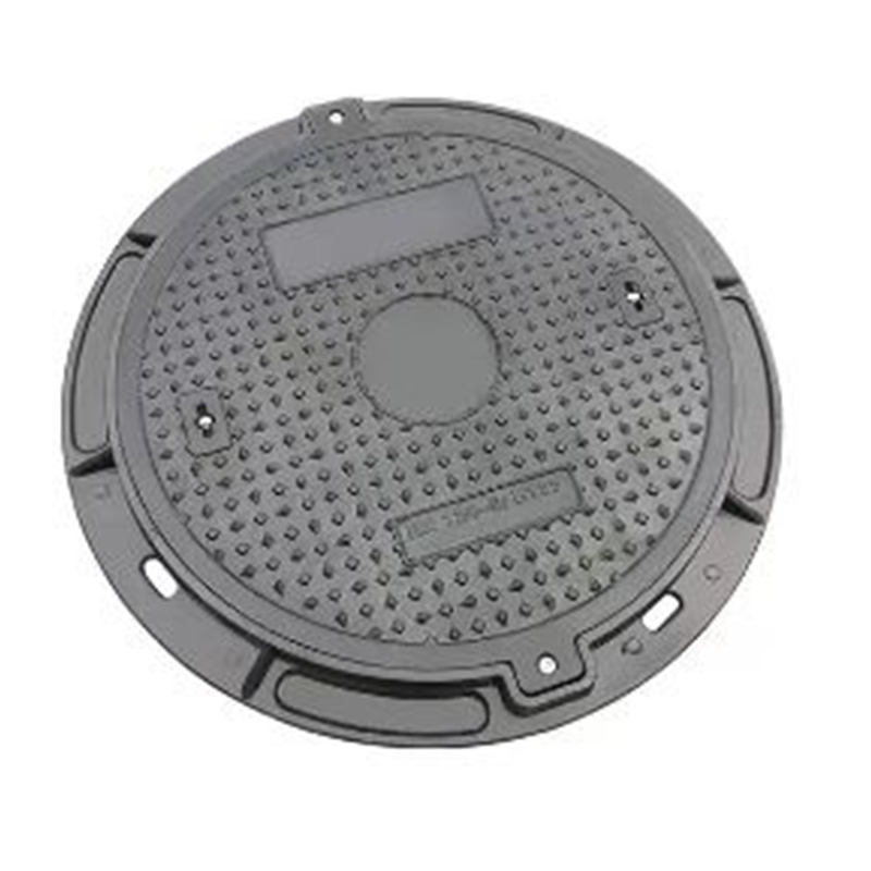 Circular hollowed-out resin manhole cover for roads