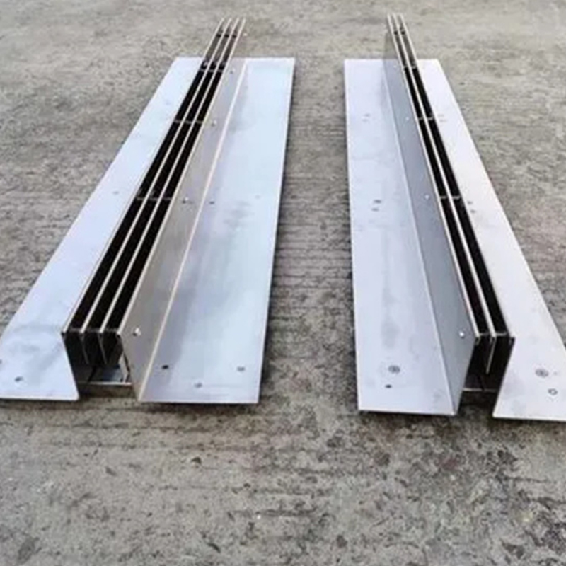 Linear drainage channels are used for sidewalks