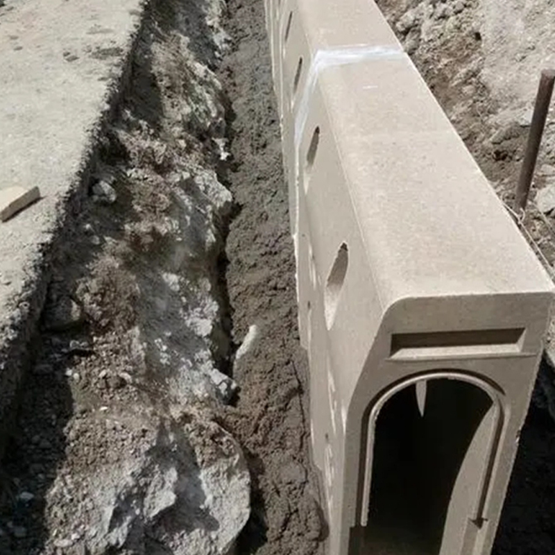 Curbing drainage channel, Integrated Precast Curb drainage ditch